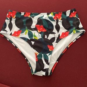Cupshe high waisted floral bikini bottom - size large